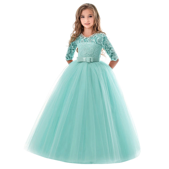 Damen Prinzessinnenkleid mit Spitzenoberteil und Tüllrock EB