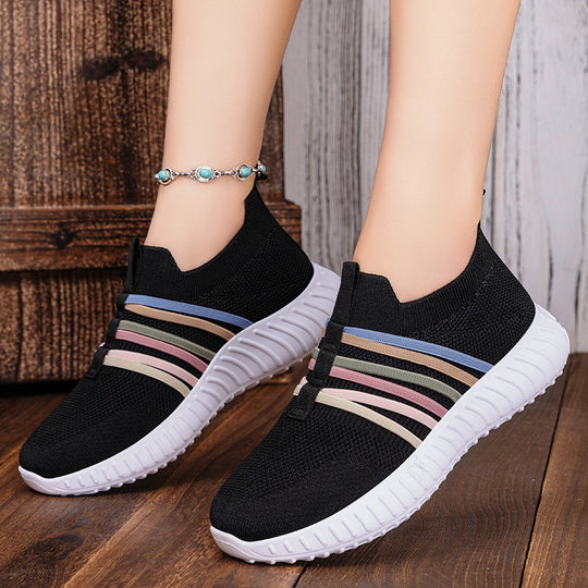 Damen Atmungsaktive Sneaker mit elastischem Einstieg und rutschfester Sohle EB