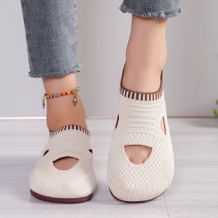 Damen atmungsaktive Laufchuhe mit flexiblem Strick-Obermaterial EB