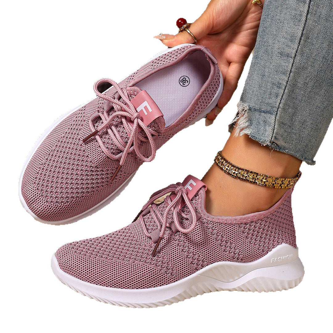 Damen Sportliche Sneaker mit atmungsaktiver Netzstruktur und flexibler Sohle EB