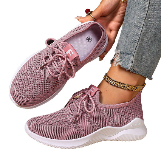 Damen Sportliche Sneaker mit atmungsaktiver Netzstruktur und flexibler Sohle EB
