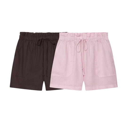Damen bequeme Freizeitshorts mit elastischem Bund und praktischen Seitentaschen EB