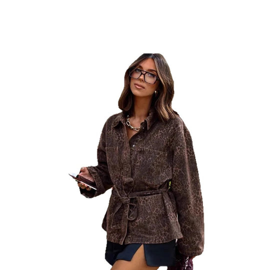 Damen Utility-Jacke mit Gürtel EB