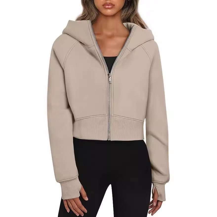 Damen cropped Kapuzenjacke EB