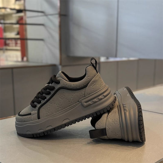 Damen modische Chunky Sneakers mit rutschfester Sohle und atmungsaktivem Obermaterial EB