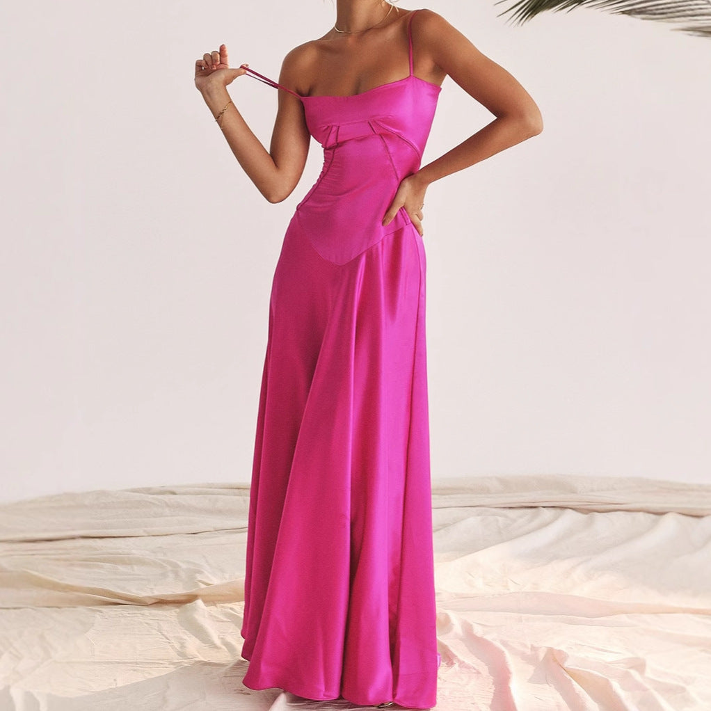 Damen Elegantes Abendkleid mit tailliertem Schnitt und schwingendem Rock EB