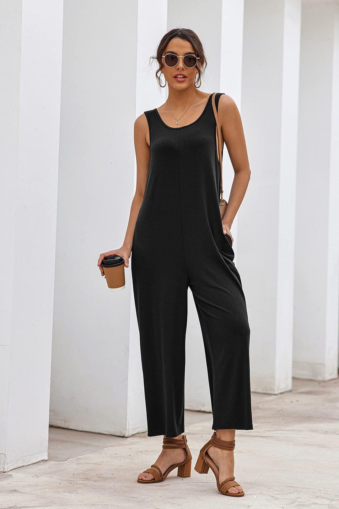 Damen Overall mit weit geschnittenem Bein EB