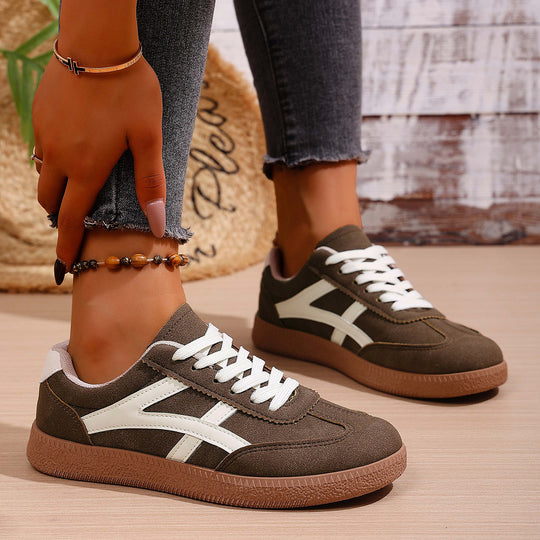 Damen modische Sneakers aus hochwertigem Wildleder mit rutschfester Sohle EB
