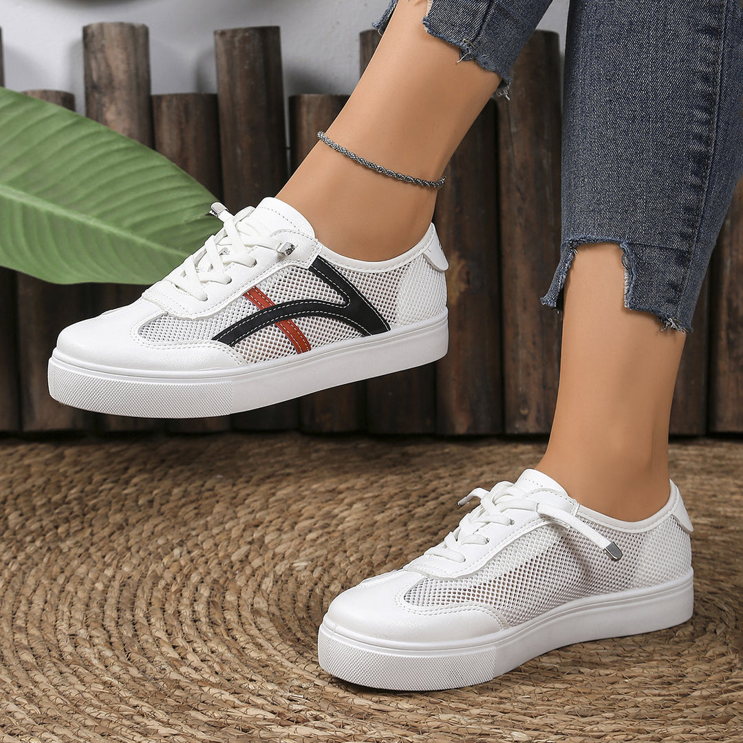 Damen Sportliche Sneakers mit atmungsaktivem Mesh-Obermaterial und flexiblem Fußbett EB