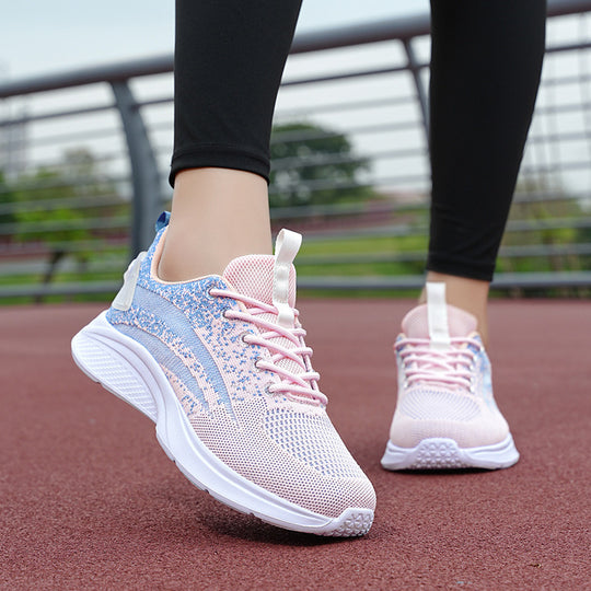 Damen Fitness-Sneaker mit atmungsaktiver Mesh-Oberfläche und stoßdämpfender Sohle EB