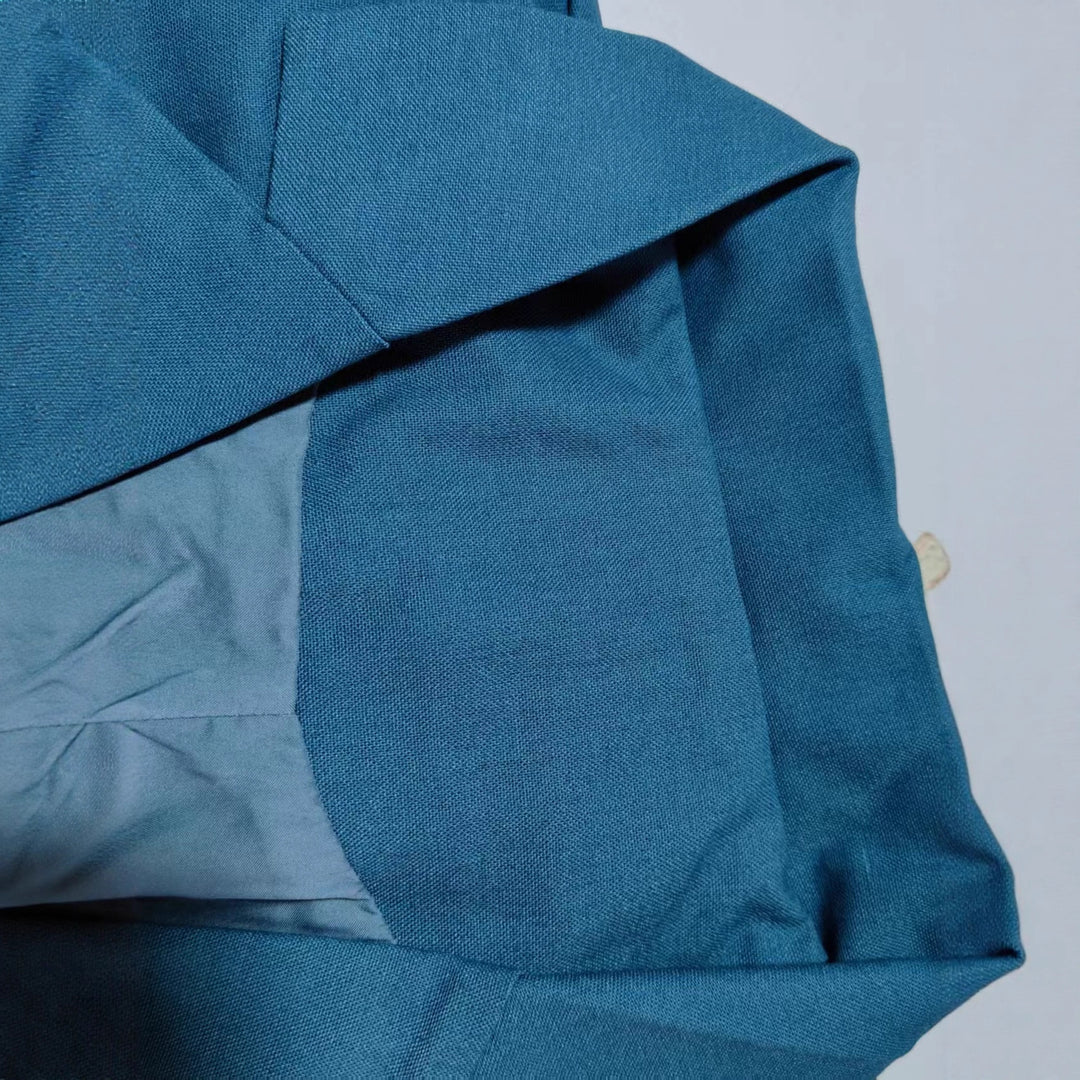 Damen Leichter Leinenblazer mit lockerer Passform und aufgesetzten Taschen EB
