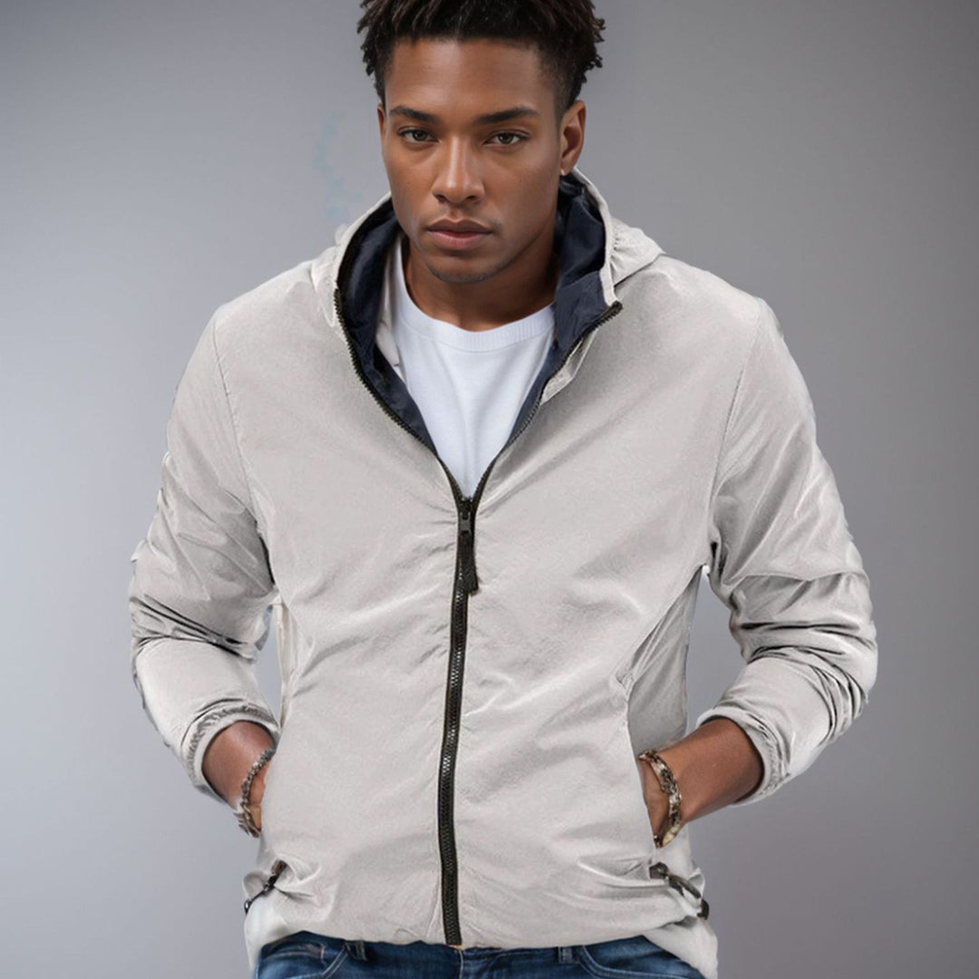 Herren winddichte Übergangsjacke mit praktischen Taschen EB