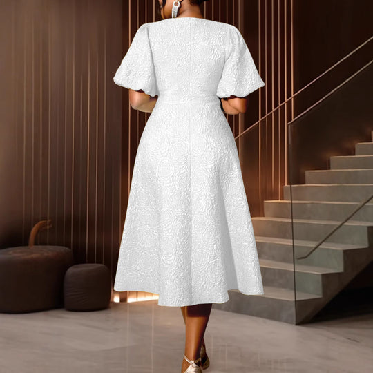 Damen Freizeitkleid mit floralem Strukturmuster EB