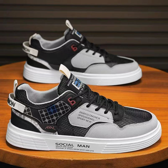 Damen Sportliche Sneaker mit atmungsaktiven Mesh-Einsätzen und dämpfender Sohle EB