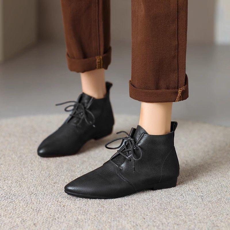 Damen modische Schnür-Stiefeletten EB