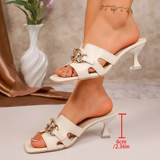 Damen Elegante und komfortable Slingback-Pumps mit modischem Schmuckdetail EB