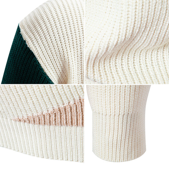Herren modischer Rollkragenpullover mit modernem Grafikdesign EB