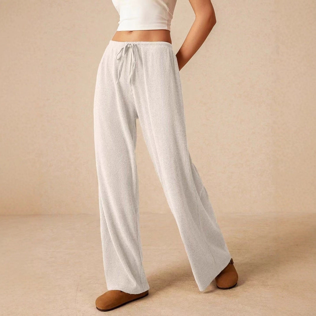 Damen weite und bequeme Loungehose aus Rippstoff EB