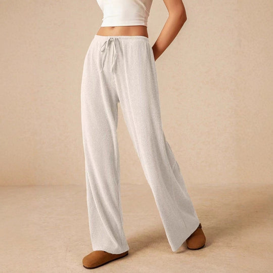 Damen weite und bequeme Loungehose aus Rippstoff EB