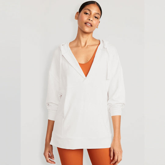 Damen Lässiger Kapuzenpullover mit asymmetrischem Schnitt und praktischen Taschen EB