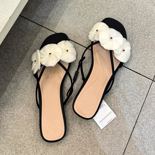 Damen Elegante Sandalen mit floralen Applikationen EB