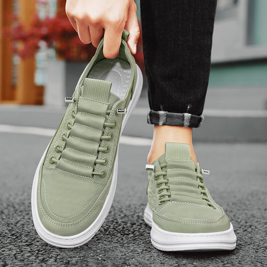 Herren urbaner Komfort‑Sneaker mit geprägtem Seitenmuster, gepolsterter Schnürlasche und dämpfender Luftkapselsohle EB