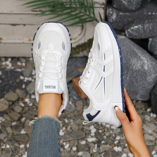 Damen Sportliche Sneakers mit atmungsaktiver Mesh-Oberfläche und dämpfender Sohle EB