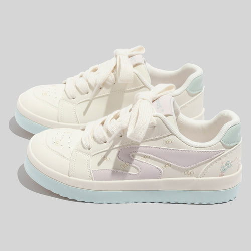 Damen Sneakers mit verspieltem Kirschmotiv und atmungsaktiver Oberfläche EB