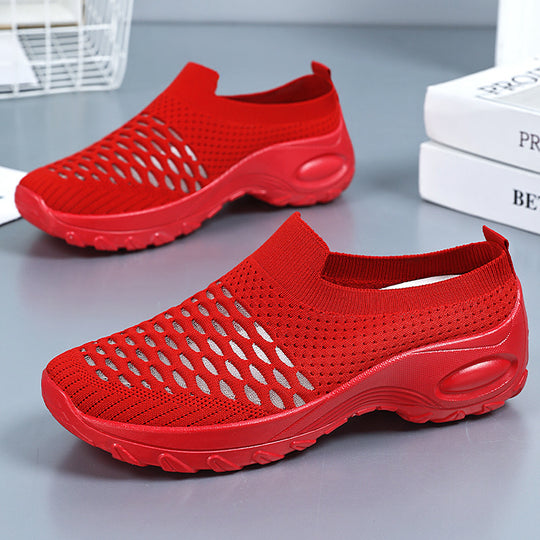 Damen Atmungsaktive Slip-On Sneakers mit flexiblem Sohlenkomfort EB