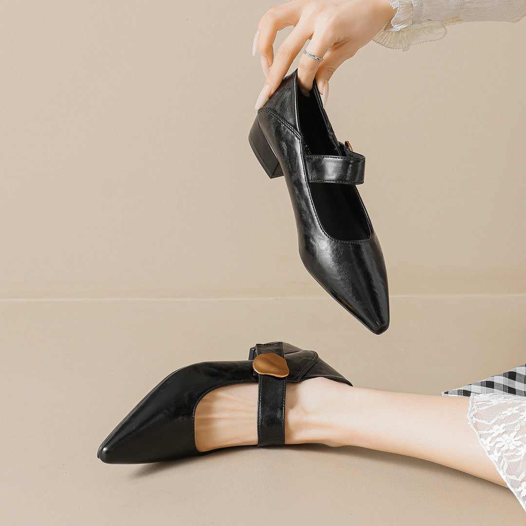 Damen elegante Slingback-Ballerinas mit angesagtem Riemen und modischem Akzent EB