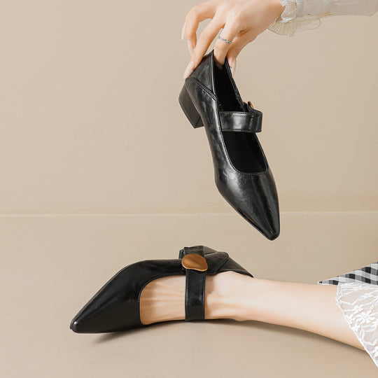 Damen elegante Slingback-Ballerinas mit angesagtem Riemen und modischem Akzent EB