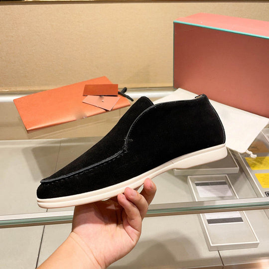 Damen Mokassin Slip-Ons aus hochwertigem Wildleder EB