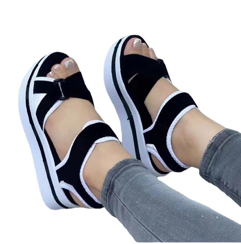 Damen Schnürsandalen mit ergonomischem Fußbett und rutschfester Sohle EB