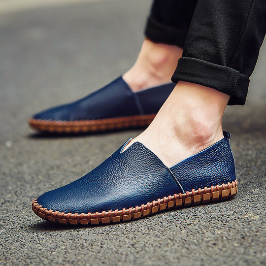 Damen Mokassins im klassischen Design aus hochwertigem Leder EB