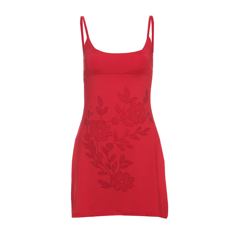 Damen Sommerkleid mit eleganter Blumenapplikation EB