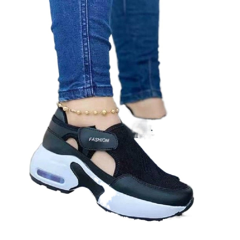 Damen Sportliche Sneakers mit atmungsaktiver Netzstruktur und rutschfester Sohle EB