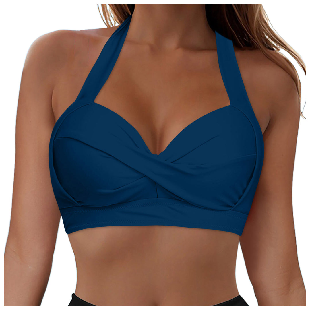 Damen Modisches Bikinioberteil mit Wickeldesign EB