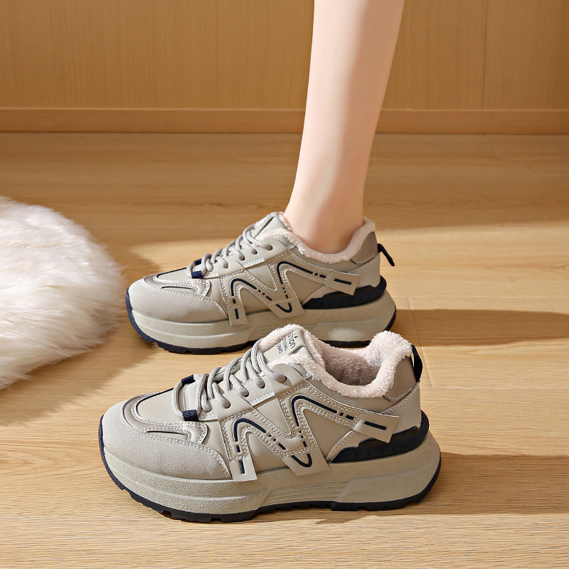 Damen Sportliche Sneakers mit bequemer Fleece-Innenausstattung EB