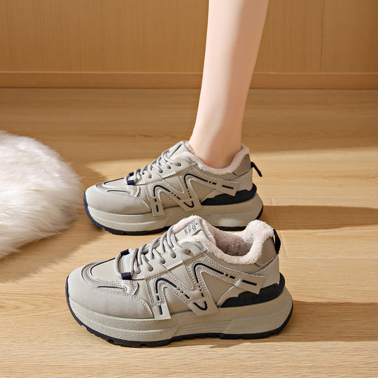 Damen Sportliche Sneakers mit bequemer Fleece-Innenausstattung EB