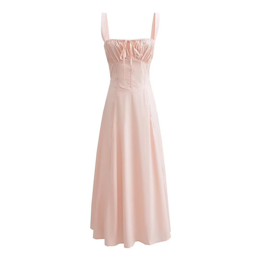 Damen Maxikleid mit gerafftem Oberteil EB