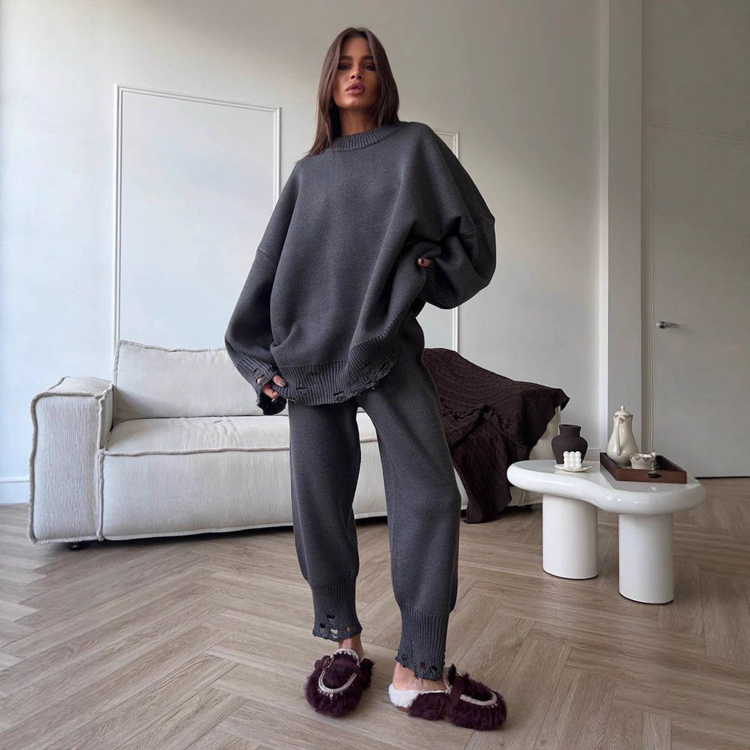 Damen Weites Strickensemble mit raffinierten Details EB