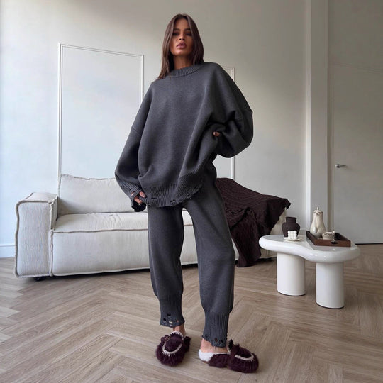 Damen Weites Strickensemble mit raffinierten Details EB