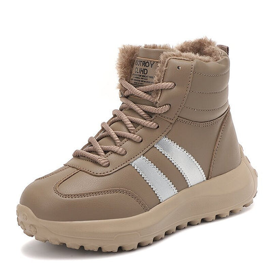 Damen Hohe und isolierte Winterstiefel mit rutschfester Sohle EB