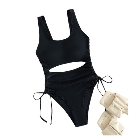 Damen Einteiliger Badeanzug mit raffiniertem Cut-Out und Schnürdetail EB