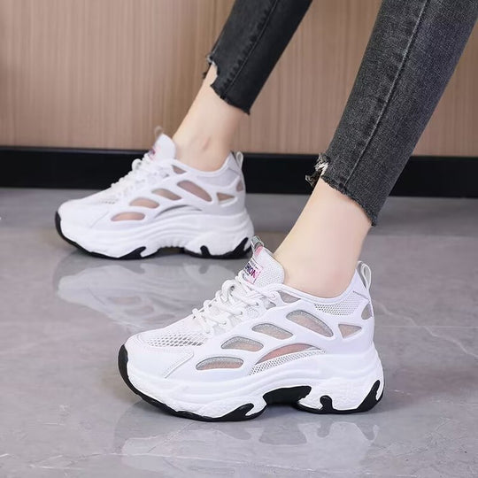 Damen Sportliche Sneakers mit atmungsaktiver Mesh-Oberfläche und komfortabler Dämpfung EB