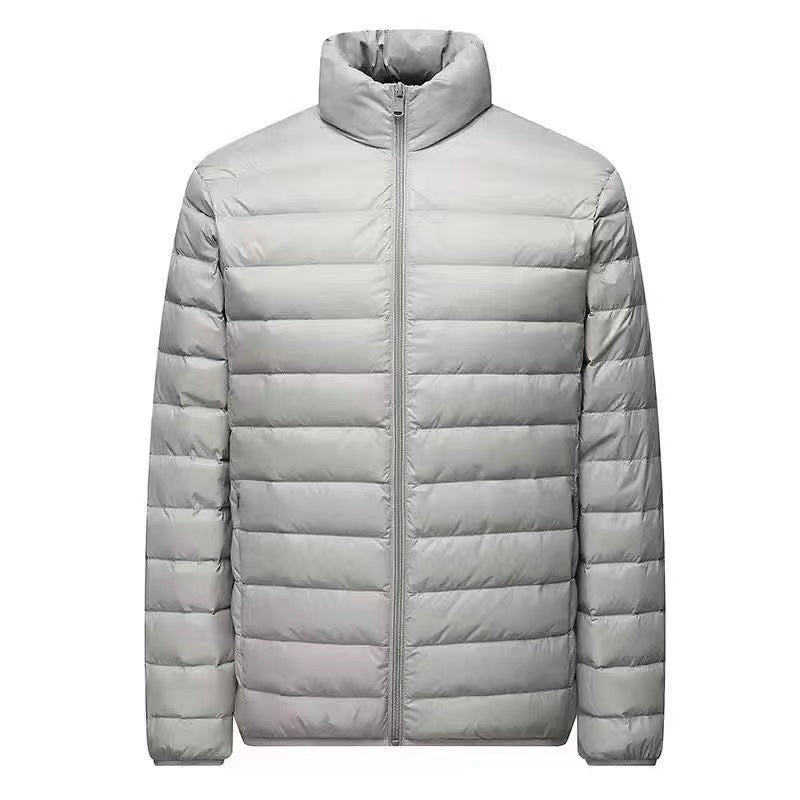Herren nan ultraleichte Packbare Microsteppjacke mit Stehkragen, wattierter Isolierung und windabweisender Hülle EB