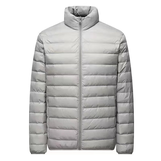Herren nan ultraleichte Packbare Microsteppjacke mit Stehkragen, wattierter Isolierung und windabweisender Hülle EB