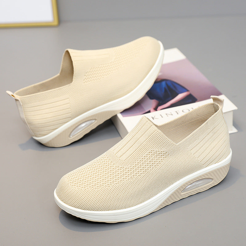 Damen Bequeme Slip-On Sneakers mit Luftpolsterung EB