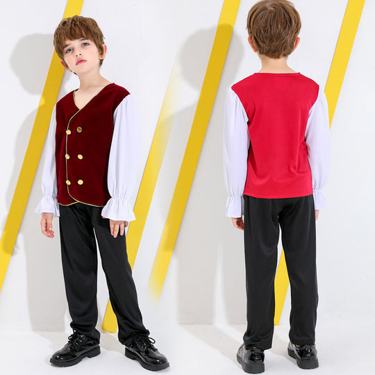 Jungen märchenhaftes Kostüm mit detailverliebtem Hemd und Hose EB