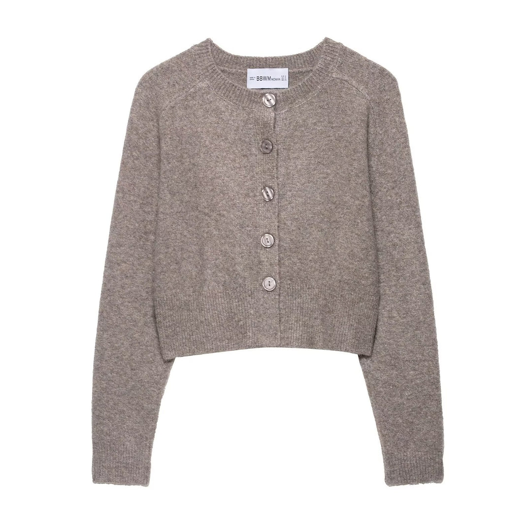 Damen Strickjacke mit Knopfleiste und lässigem Schnitt EB